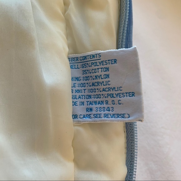 Rare Rothschild Vintage Snowsuit, hand covers, baby blue retro airplane puffer - Picture 7 of 16